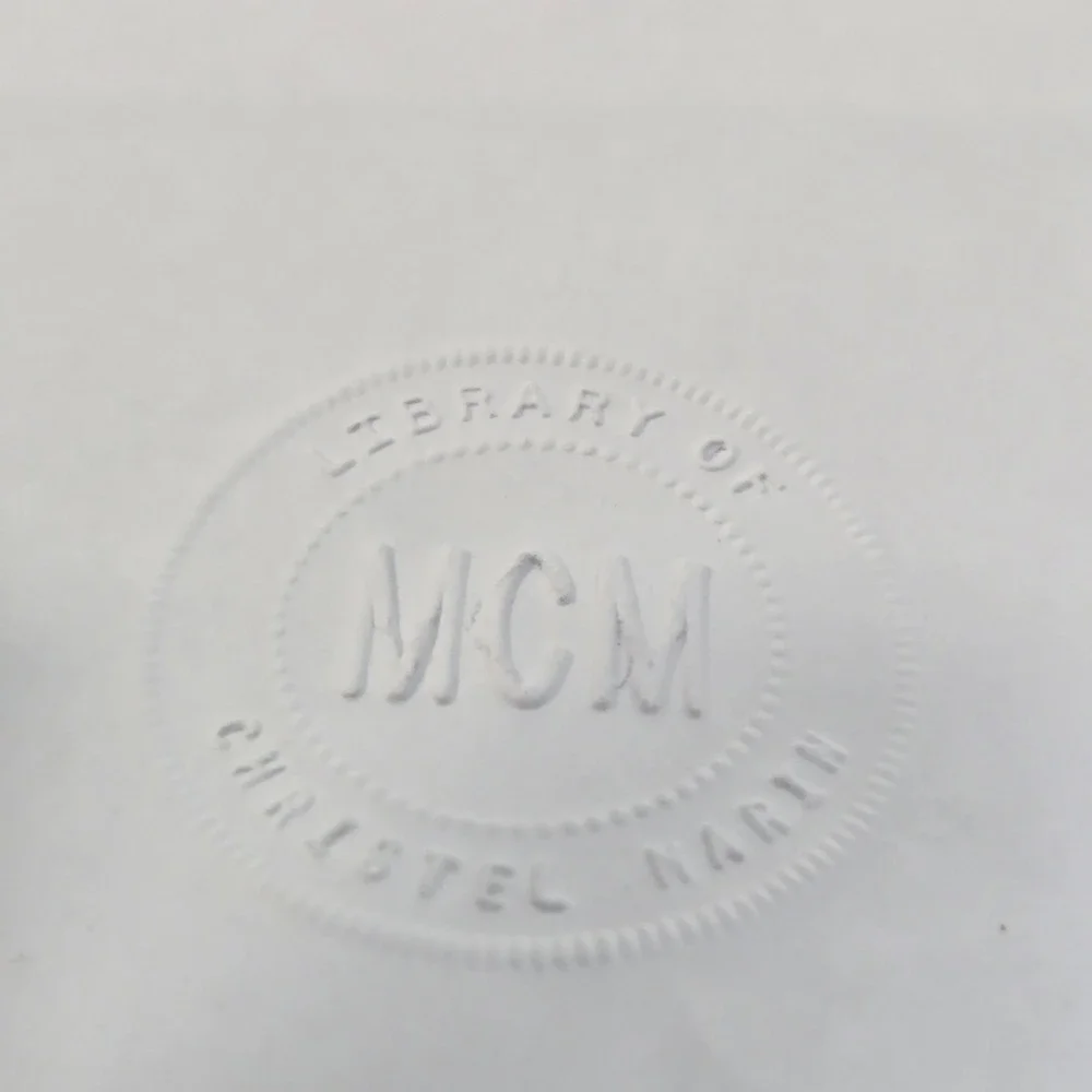 Vintage Official Champ Pocket Seal Embosser Library of MCM Christel Narin Chrome